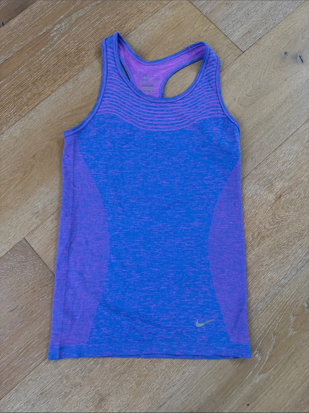 Nike Women's Blue and Purple Seamless Racerback Tank